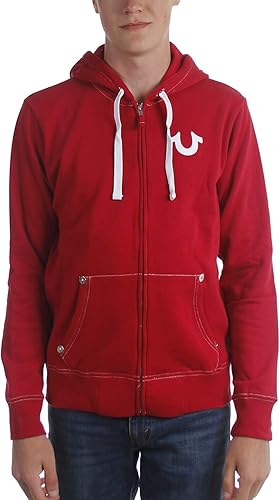 true religion black and red hoodie