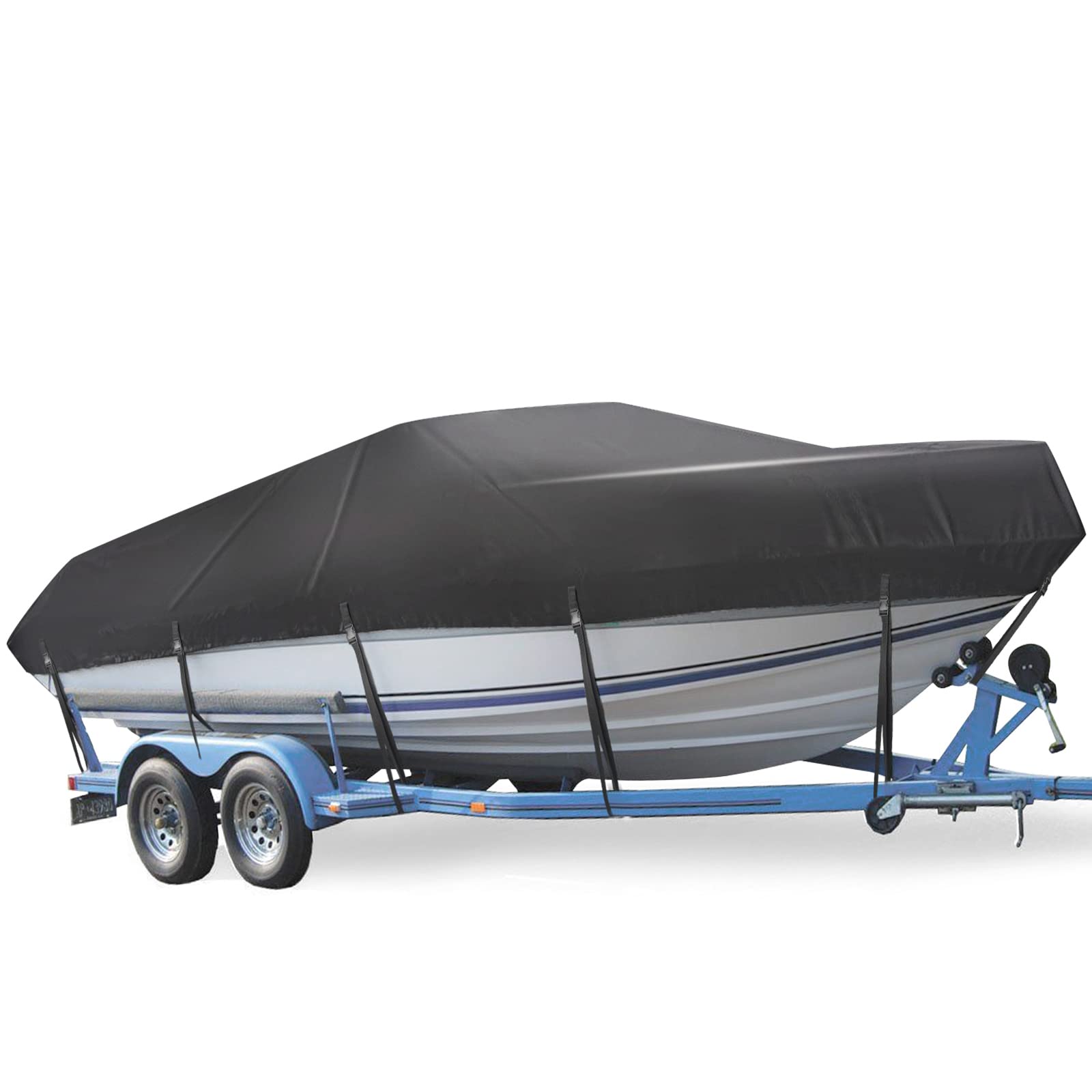 EliteShield Heavy Duty Trailerable Boat Cover For 2002 Bayliner Trophy Cuddy Cabin – 21', Blue