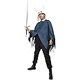 C-ZOFEK Adventure Game Hooded Cape Cloak Gotihc Halloween Cosplay Caplet Costume (Adult, Navy Blue)