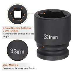 HARFINGTON 6-Point Impact Socket 3/4" Drive 33mm