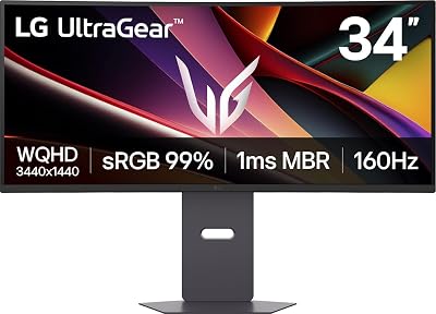 Ultragear™ 34G600A-B.AEU (34 Zoll) 21:9 Curved UWQHD VA Gaming-Monitor, 160Hz, AMD FreeSync™, HDR10, 2X HDMI 2.0, Schwarz