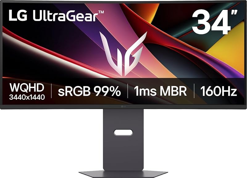 Ultragear™ 34G600A-B.AEU (34 Zoll) 21:9 Curved UWQHD VA Gaming-Monitor, 160Hz, AMD FreeSync™, HDR10, 2X HDMI 2.0, Schwarz