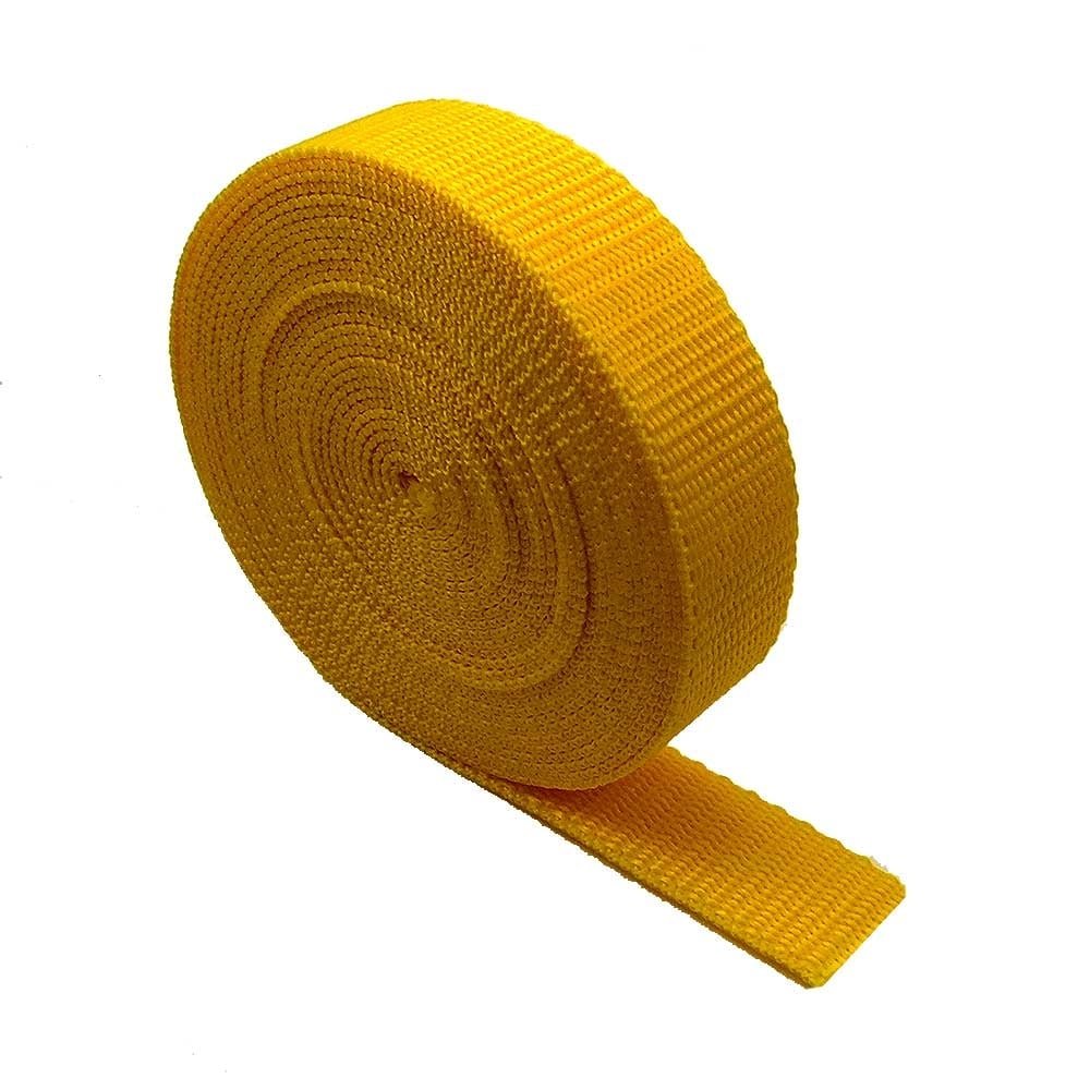 Heavy Duty Webbing Strap Tape - 5 metres - Rucksack/Backpacks, Luggage/Cargo Strapping, Belts (Yellow, 50mm)