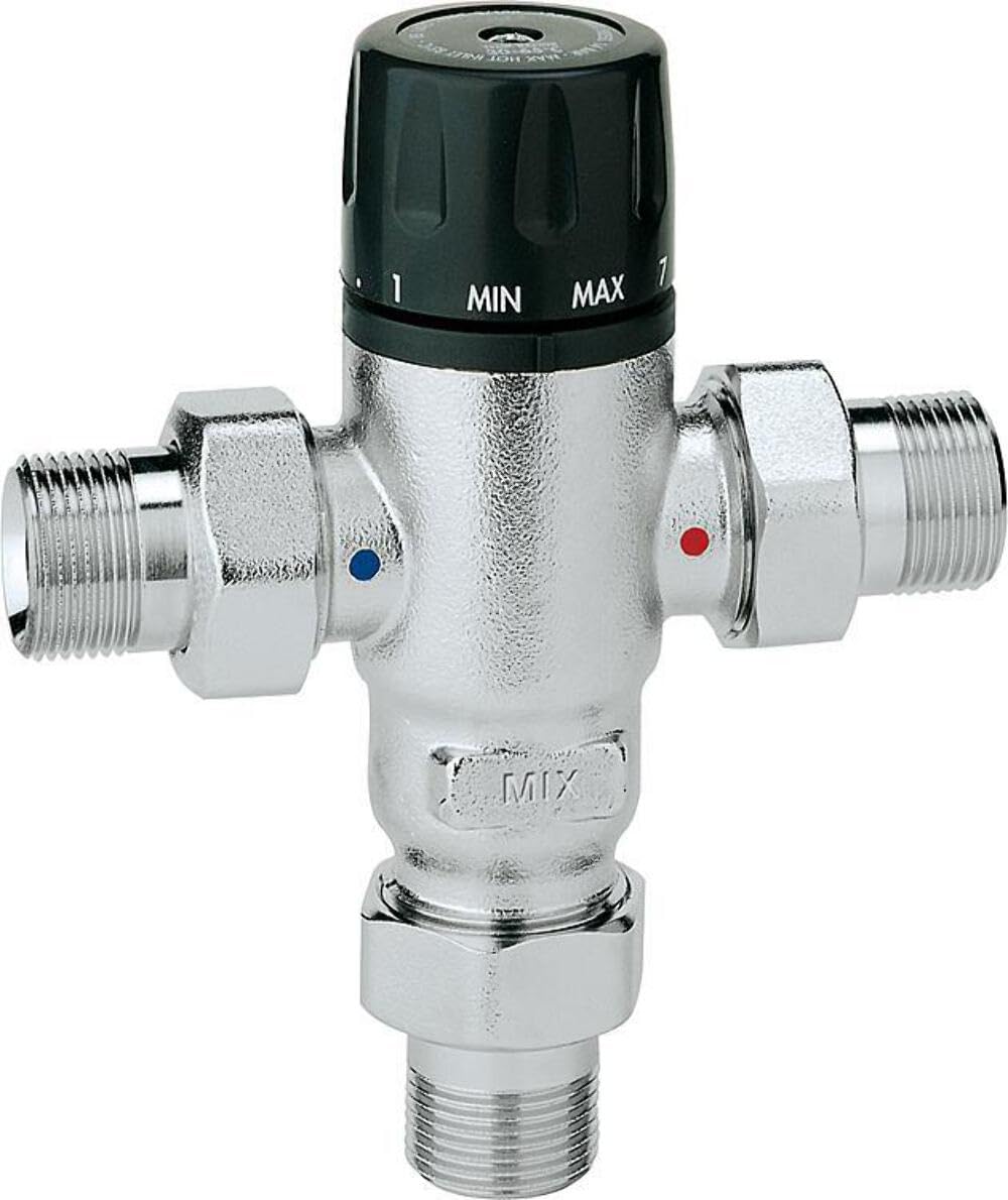 Caleffi Adjustable Thermostatic Mixing Valve 1/2 Inch 30 - 65 °C Anti-scale 521400