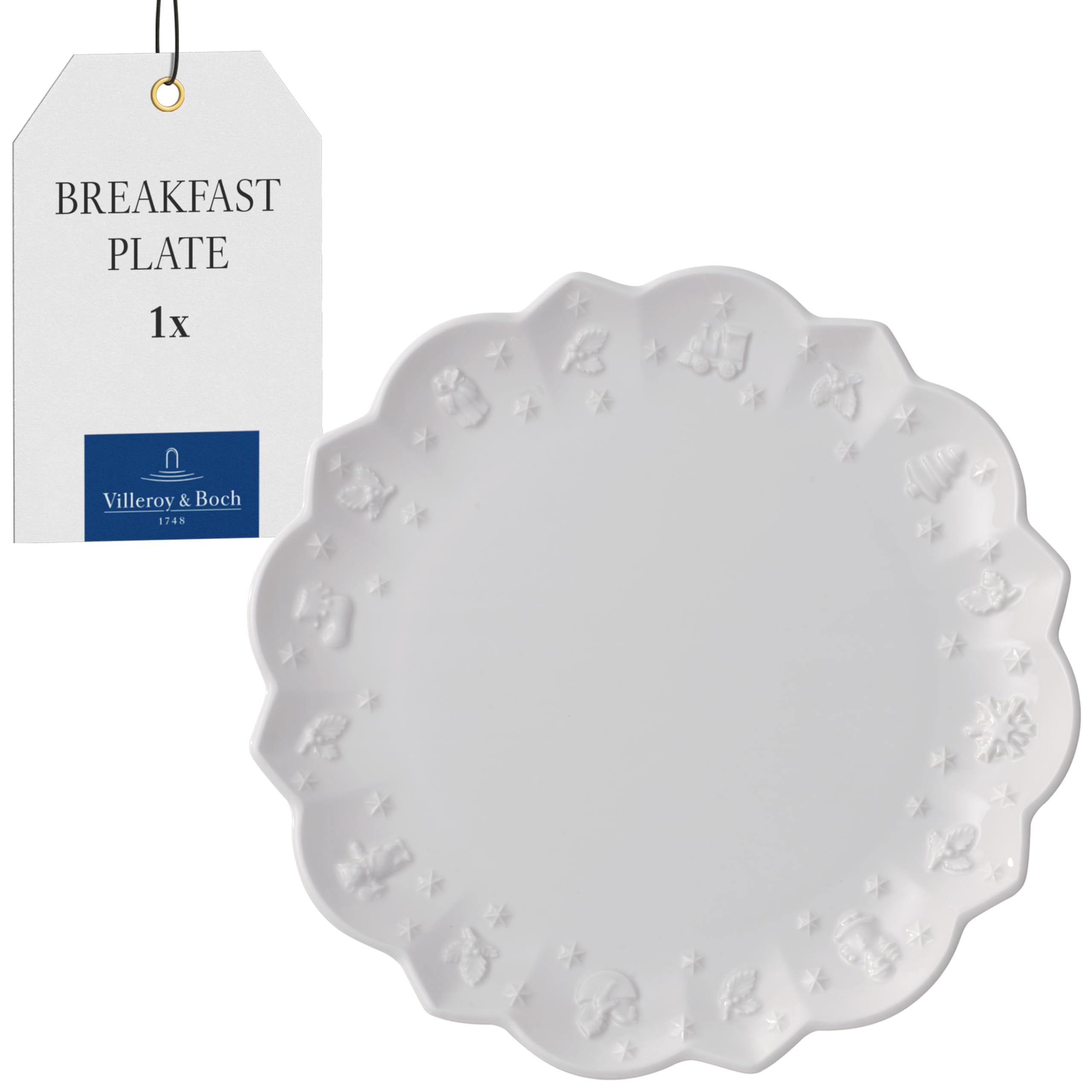 Villeroy & Boch – Toy's Delight Royal Classic Breakfast/Dessert Plate White, Dishwasher Safe, Microwave Safe, Christmas, Table, Plate, Premium Porcelain