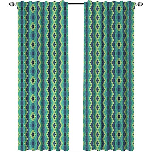 Chevron Curtains Darkening Blackout Vertical Borders With Zigzag