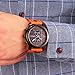 Curren Men's Outdoor Sport Military Quartz Analog Round Dial Leather Band SecondsWrist Watch Orange