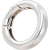 Pndeyo 925 Sterling Silver Jewelry Clasps, Hypoallergenic Round Necklace Enhancer Shortener, Spring Rings Clasp Connector Clips for Bracelet Anklet Jewelry Making