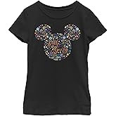 Disney Characters Floral Ears Girl's Solid Crew Tee