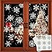 Pawliss Snowflake Window Glitter Christmas Decorations Ornaments 12 Sheets 108 Pieces