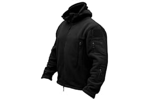 CRYSULLY Men's Military Tactical Sport Warm Fleece Hooded Outdoor Adventure Jacket Coats