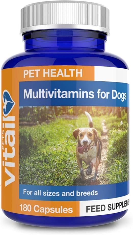 Multivitamin for Dogs, 180 'Split and Pour' Capsules. Pet Multi Vitamin