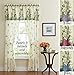 Collections Etc Magnolia Garden Floral Leaf Rod Pocket Window Curtains - Country Cottage Chic Design, Sage, Valance