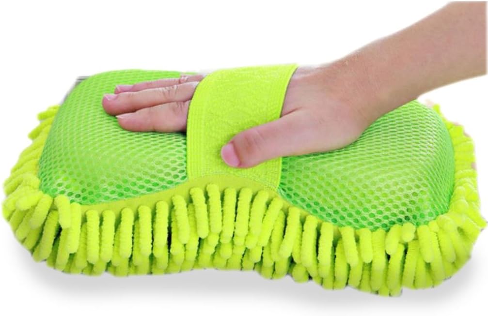 Long Pile Microfiber Car Wash Sponge Chenille Microfiber Duster Cleaning Sponge