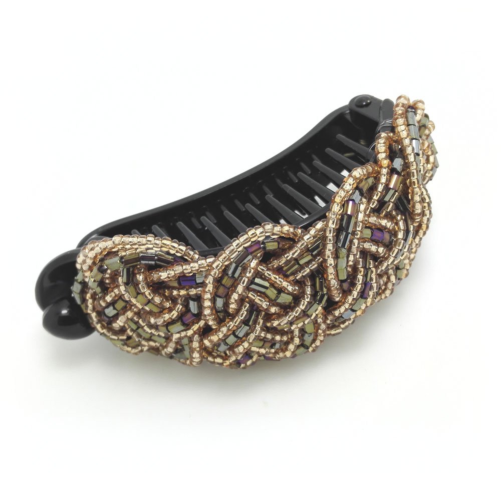 Meilliwish Noble Lady Girl Hair Clip Ponytail Holder 1 PCS(H35)(Brown)