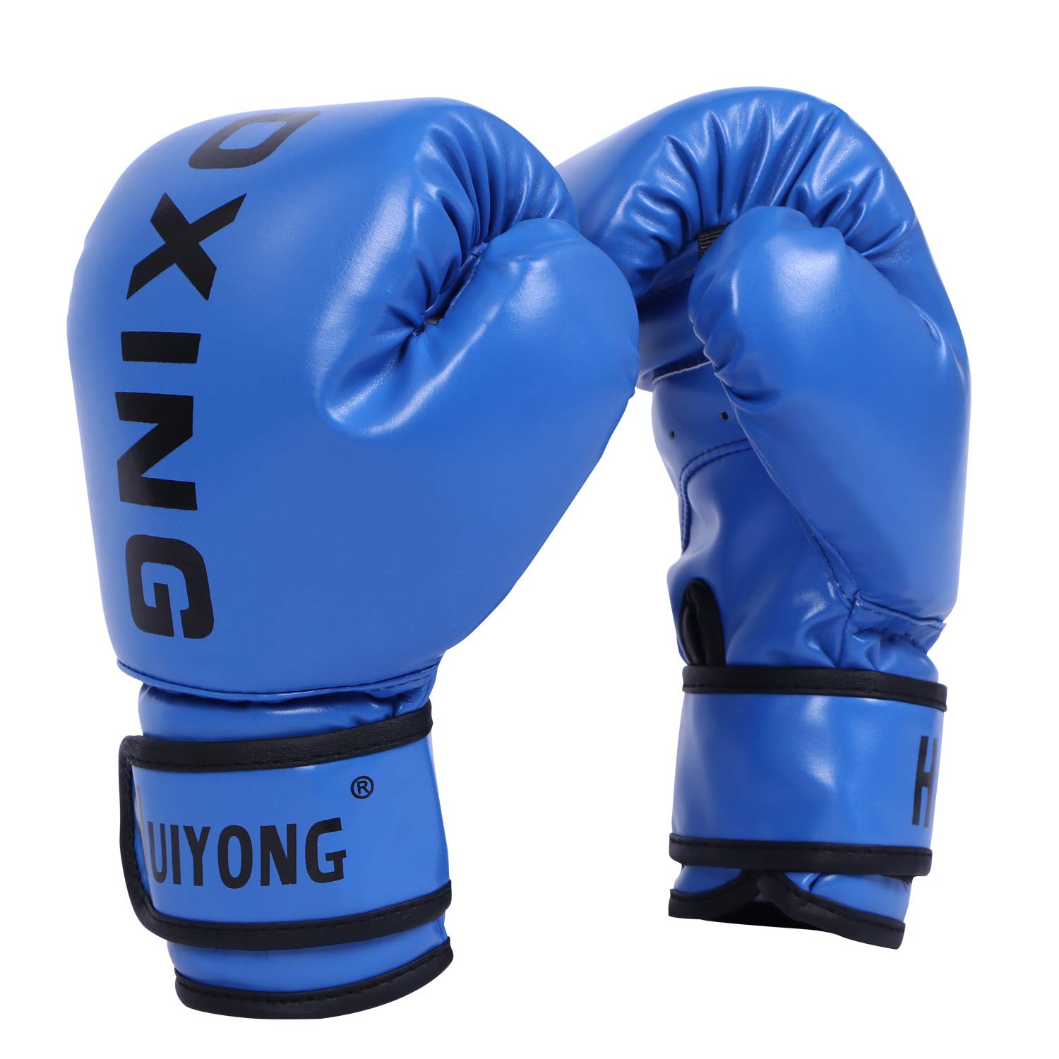 HUINING Kids Boxing Gloves, Punch Mitts MMA Gloves PU Cartoon Sparring Dajn Training Gloves, 4OZ, for Age 3-12 Years (Boxing Blue)