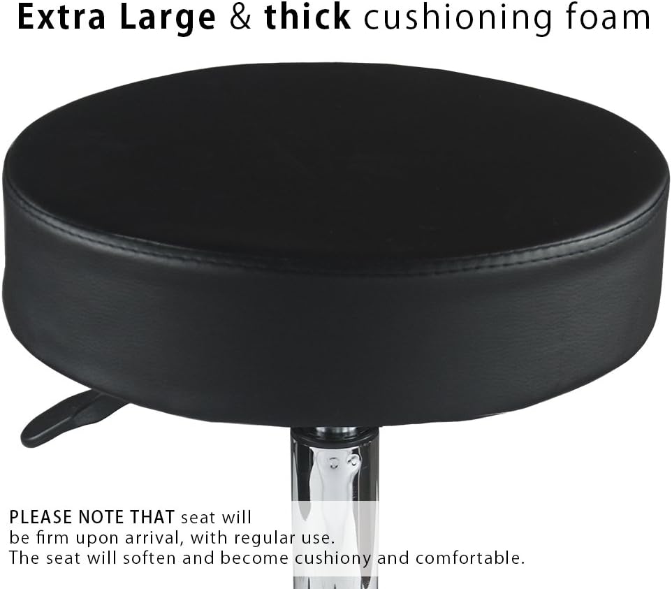 PARTYSAVING Supportive Adjustable Hydraulic Rolling Swivel Stool for Massage and Salon Office Facial Spa Medical Tatoo Chair Cushion & Wheels – Extra Large, APL1159: Kitchen & Dining