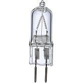 Satco S3419 1/Card 120V 100-Watt T4 GY6.35 Base Light Bulb, Clear | 120V operation, Bi-pin base, Crisp white light, Dimmable, Long-lasting halogen performance