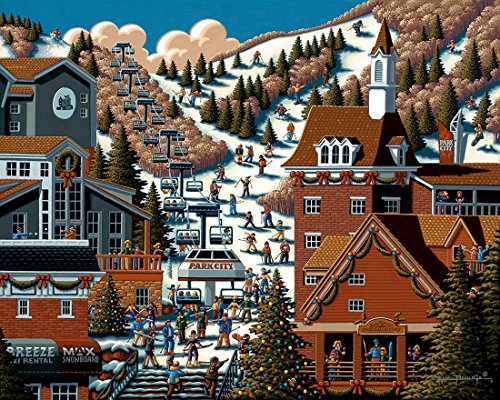 Jigsaw Puzzle - Ski Park City 500 Pc By Dowdle Folk Art