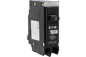 CUTLER HAMMER CUTLER-HAMMER BRP115GF 15 Amp Single Pole Circuit Breaker - GFCI Protection, 120/240V, Plug-On Neutral, UL Listed (1)