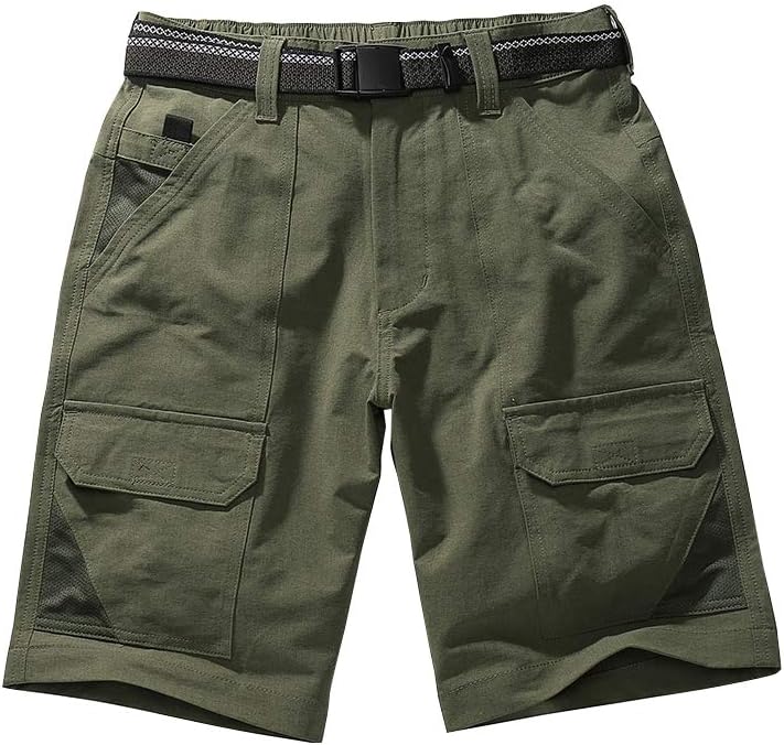 Jessie Kidden Mens Outdoor Casual Expandable Waist Lightweight Water Resistant Quick Dry Fishing Hiking Shorts