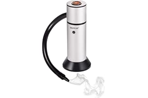 CREATIVECHEF Portable Smoker,Handheld Cold Smoking Gun,Cocktail Drink Smoker,Food Smoker, Wood Chips Included,SG16 (Silver)