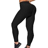 CHOTUA TIK Tok Butt Leggings Workout Scrunch Butt Yoga Pants Tummy Control Booty Yoga Leggings Textured Butt Lifting Tight