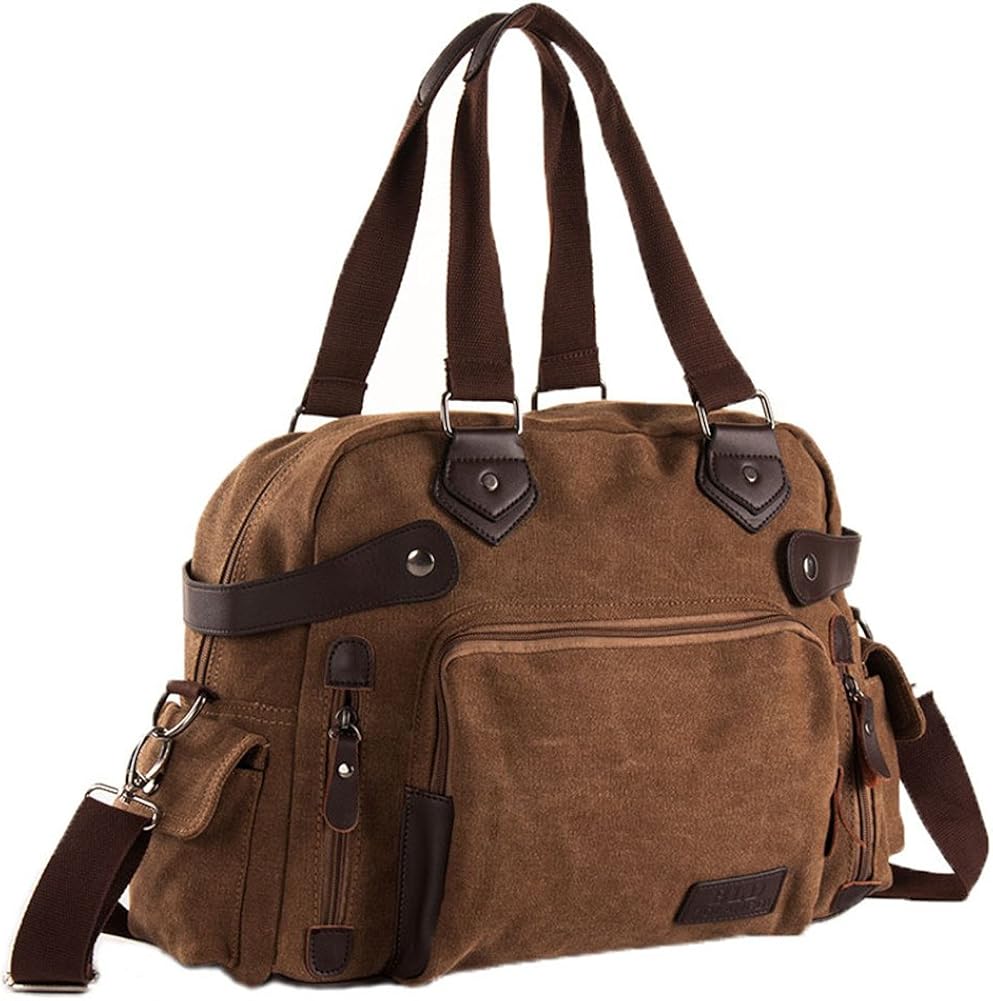 JustsoLe Men's Messenger Bag Vintage Large Capacity Canvas