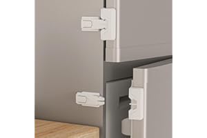 JIUDONE 4 Pcs Baby Proof Fridge Lock,Refrigerator/Fridge/Freezer Door Lock(Single-door) for Kid,Apply to Max 0.63"(16mm) Seal