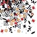 BBTO Halloween Confetti Halloween Glitter with Pumpkins Spiders Bats Witches Spider Webs Five-Pointed Star Shape Confetti for Halloween Party Table Decoration