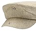 Men's Linen Flat Ivy Gatsby Summer Newsboy Hats (Khaki, SM)