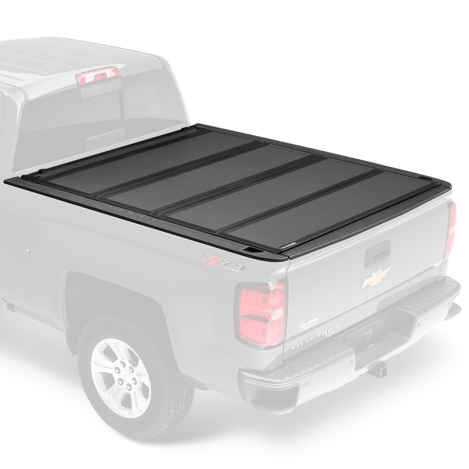RealTruck BAK BAKFlip MX4 Cubierta dura plegable para caja de camión | 448121 | Para 2014-2018, 19 Ltd/Lgcy Chevy/GMC Silverado/Sierra, 2015-19 2500/3500HD cama de 6' 7 (78.9)