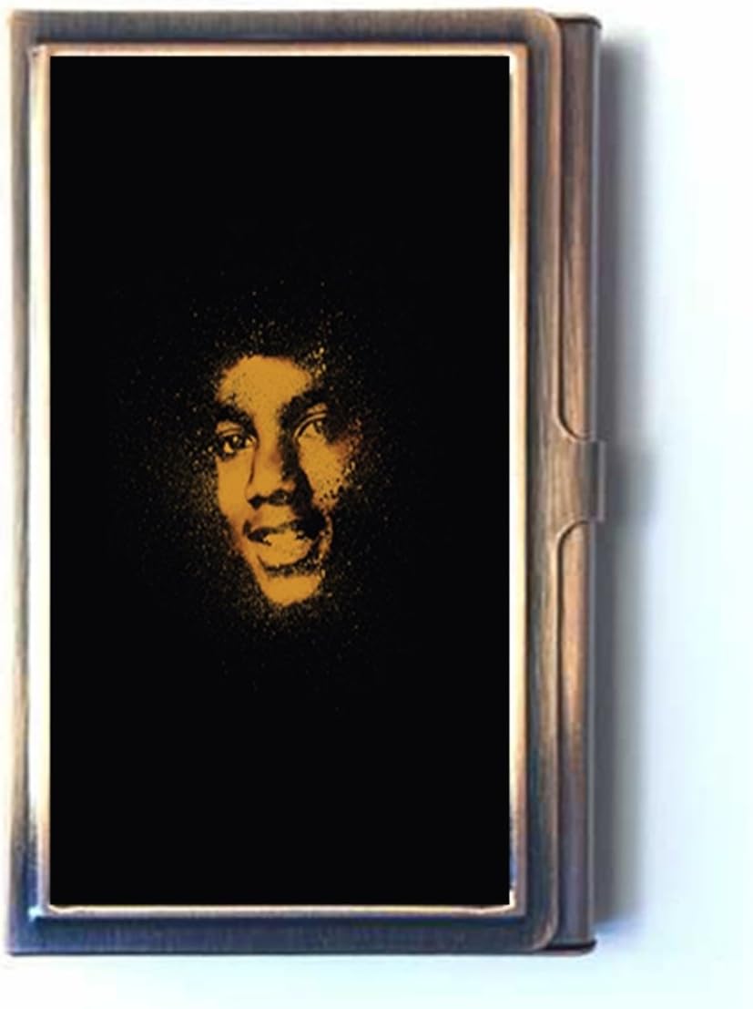 Michael Jackson Unique Bronze Wallet Business Card Holder Name Box Case