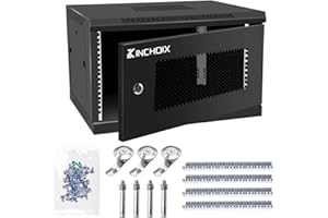 Kinchoix 6U Server Cabinet Wall Mount, Vented Enclosure Locking Door, Network Enclosure for Computer Electronics Equipment Data Rack Networking