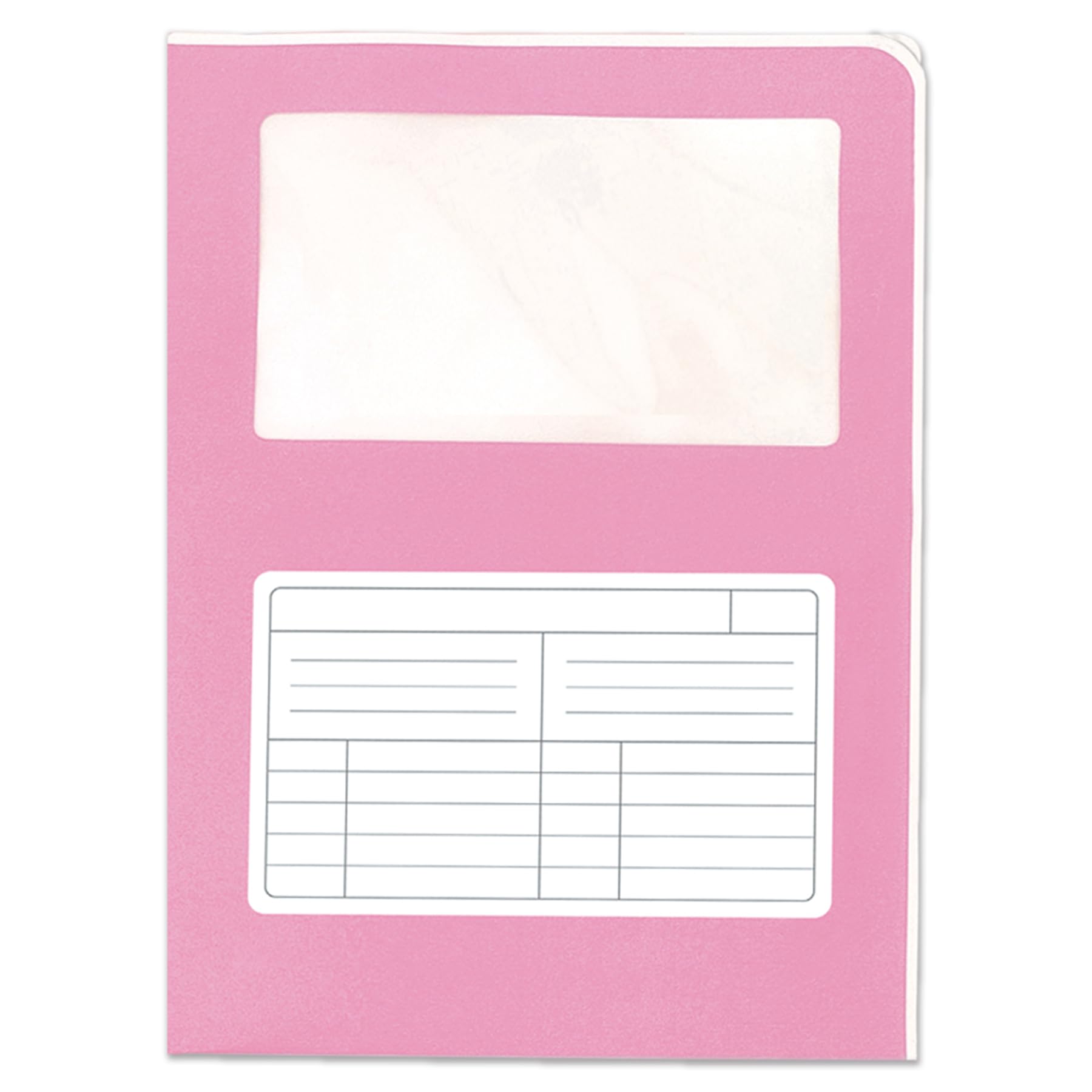 Blasetti Document Folders with Window - Sintex Chrome Antique Pink Office Document Binder A4, Pack of 50, 120 g, Open on Two Sides