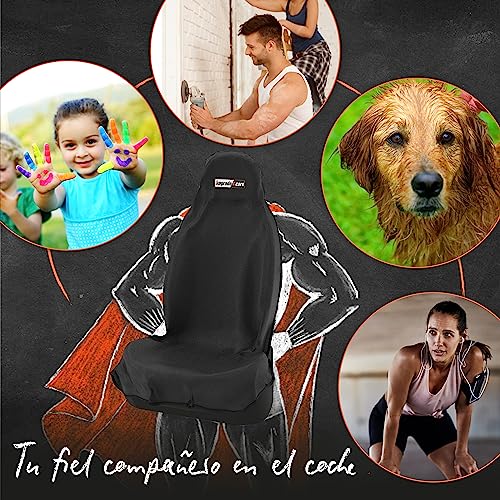 Upgrade4cars 2 x Waterproof Front Seat Cover for Car Universal Black
