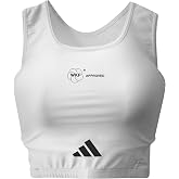 adidas Women Lady Female Karate Chest Guard, Body Protector - WKF Approved - White
