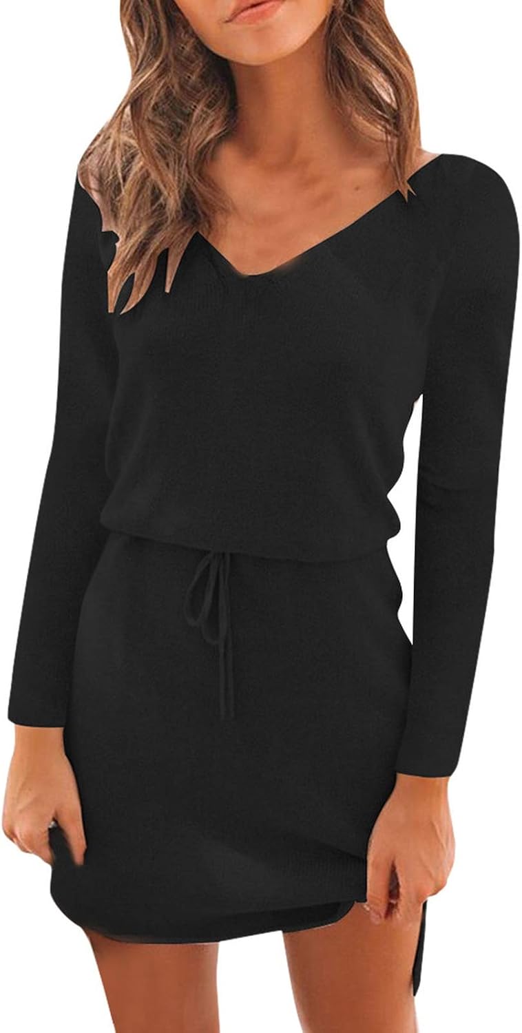 Vestito Invernale Donna Elegante - Maglia Lana Con Scollo A V, Sexy E Caldo - Foto 3