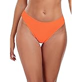 Ocean Blues Women's Cheeky High Leg Bikini Bottom Mid Rise Swim Bottom