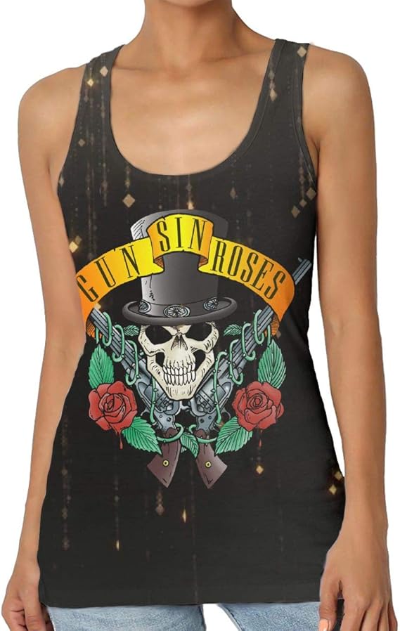AlyseEvans Guns N Roses Women Sleeveless Tank Top Casual Shirt at Amazon Womenâs Clothing store