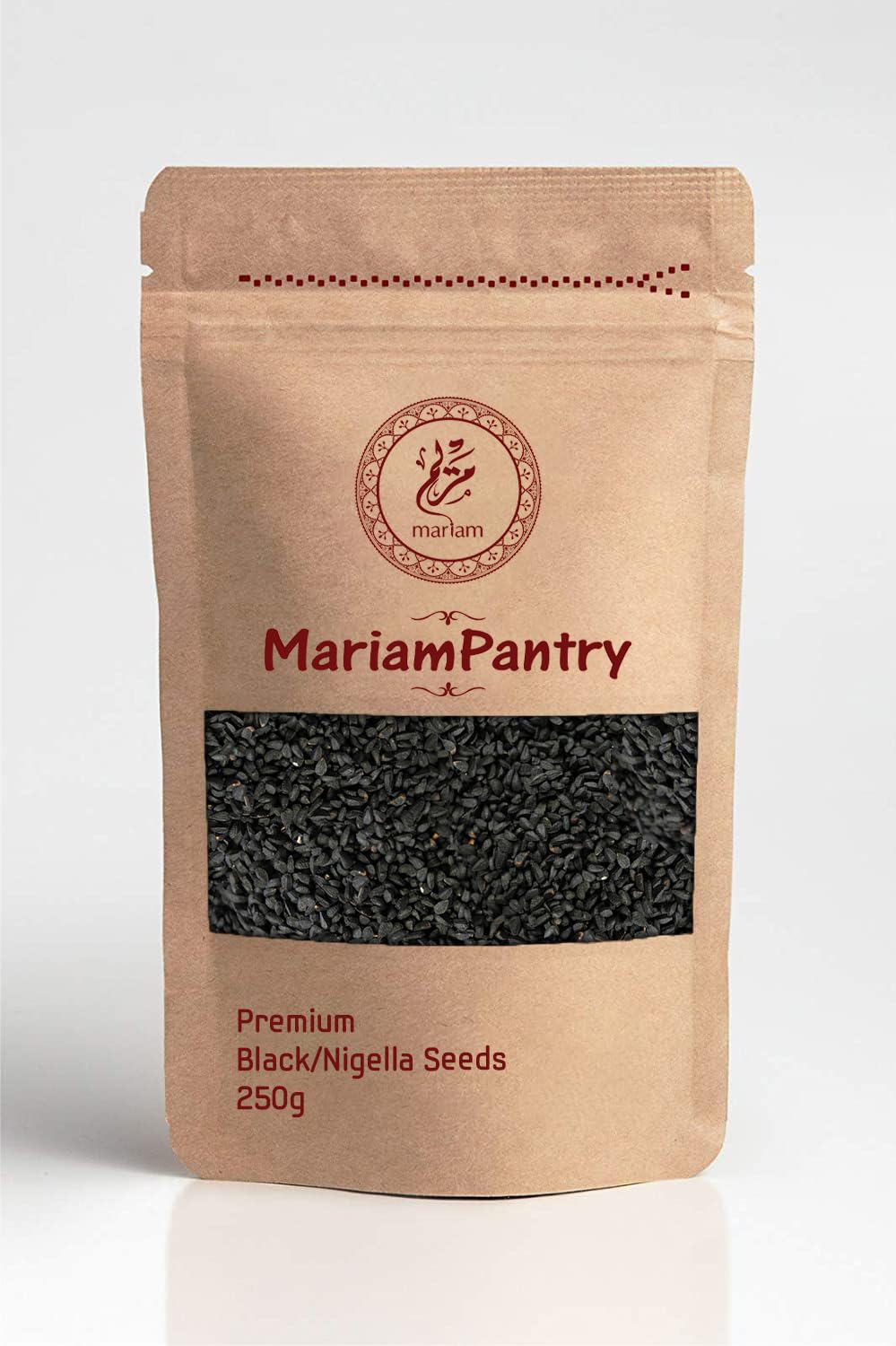 Premium Black/Nigella Seeds 250g - by MariamPantry in Resealable Kraft Bag Pouch