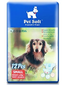 PSK Dog Diaper Extra Small (White, 12 Pieces)