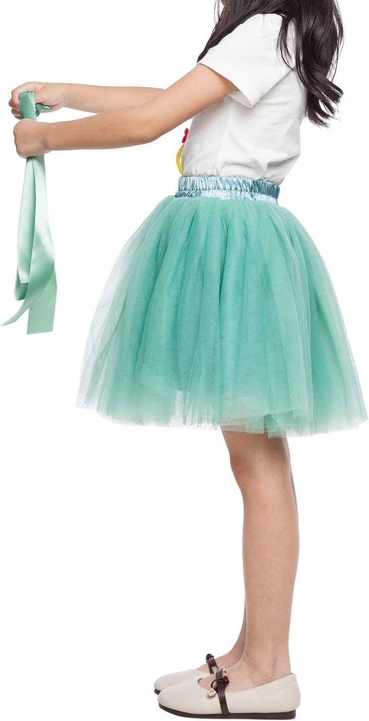 kephyLittle Girl Tutu Skirt A Line 7 Layers Tulle Skirt Party Princess Dance Tutus for Girls (3T -10T)