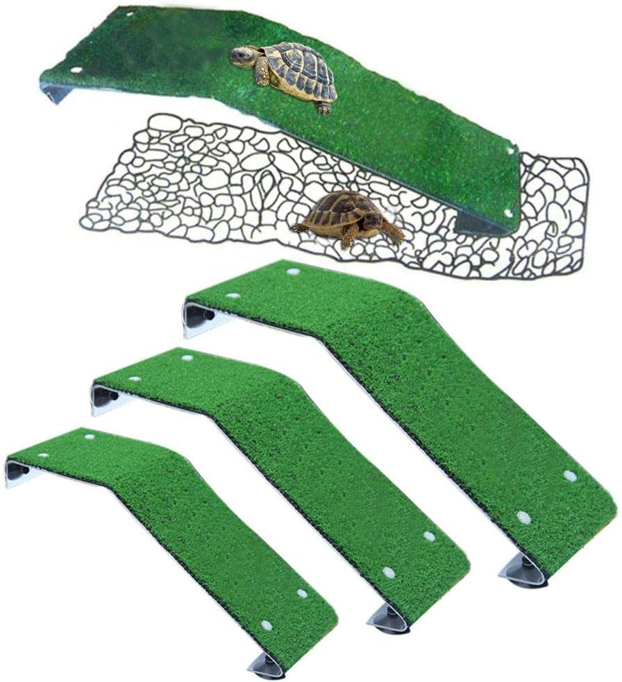 Sundlight Turtle Platform,Reptiles Floating Platform,Turtle Basking Platform,Tortoise Platform Climbing Ladder Ramp Aquarium Tank Terrarium Ornament with Suction Cup