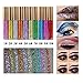 10 Colors Liquid Glitter Eyeliner Metallic Shimmer Glitter Eyeshadow Pigment Eyebrown Shimmer Waterproof Face Lips Art for Party Festival Makeup primary