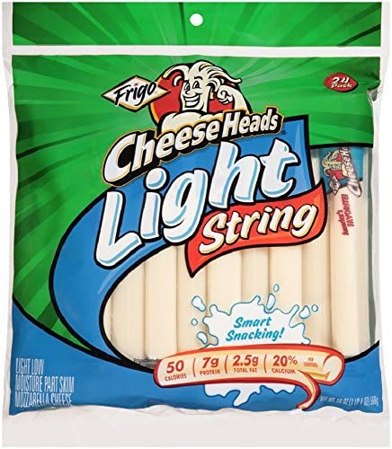 Frigo Cheese Heads, String Cheese Light, 20 oz (Packaging May Vary)