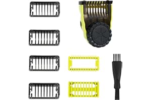 AOBLAZE Oneblade replacement blade Professional Blade Trimmer with Adjustable Hair Guards Combs-Compatible with Philips Shaver Norelco OneBlade QP2520 QP2530 QP2630 QP6510 Shift Sizes from 0.4 to 10 mm