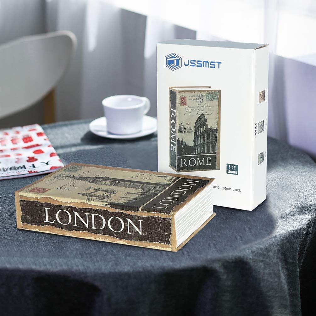 Jssmst Diversion Book Safe with Key Lock, Secrect Hidden Safe Lock Box Large 2019, SM-BS019LN London Bridge: Office Products