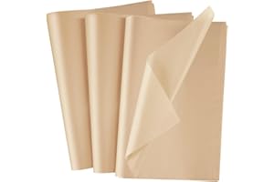 NEBURORA 100 Sheets Kraft Tissue Paper for Gift Bag 20x14 Inches Wrapping Tissue Paper Bulk Brown Decorative Art Paper for DIY Crafts Birthday Weddings Holiday Christmas Party Decor