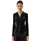 LilySilk 100% Silk Jersey Shirt for Women Basic Slim Silk Knit Stretchable Long Sleeve Button Front